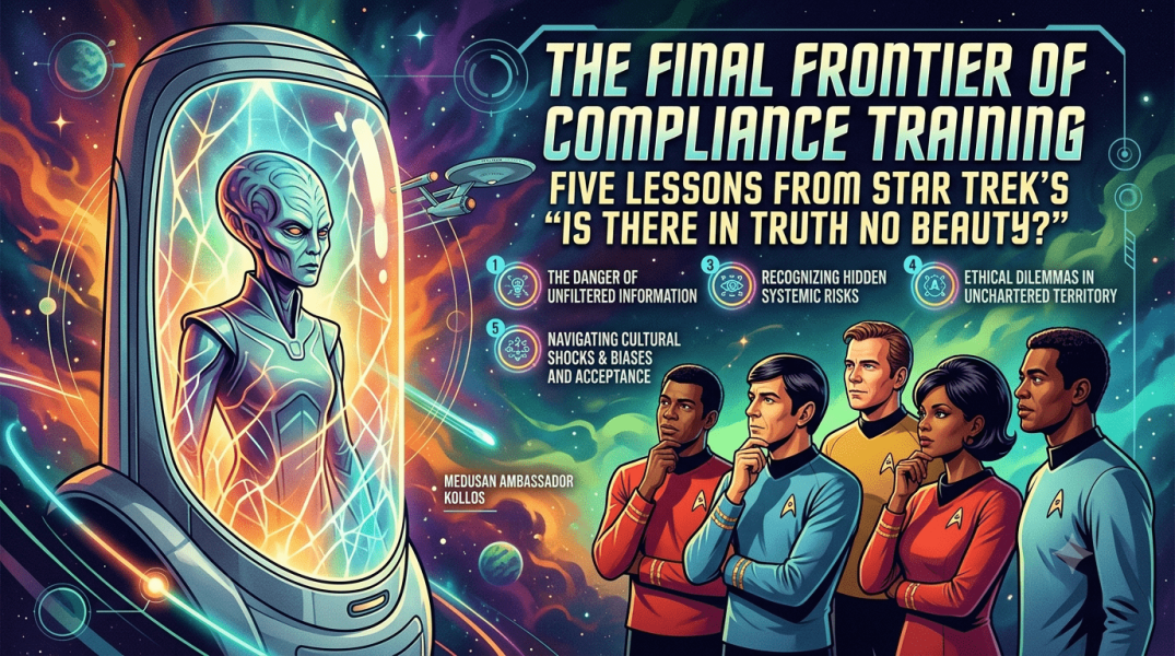 The Final Frontier of Compliance Training: Five Lessons from Star Trek’s “Is There in Truth No Beauty?”