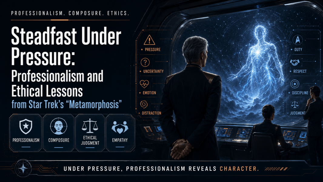 Steadfast Under Pressure: Professionalism and Ethical Lessons from Star Trek’s “Metamorphosis”