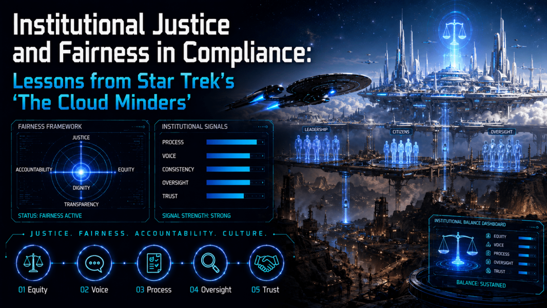 Institutional Justice and Fairness in Compliance: Lessons from Star Trek’s ‘The Cloud Minders’