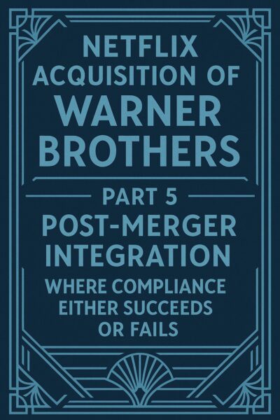 Netflix Acquisition of Warner Brothers: Part 5 – Post-Merger Integration – Where Compliance Either Succeeds or Fails