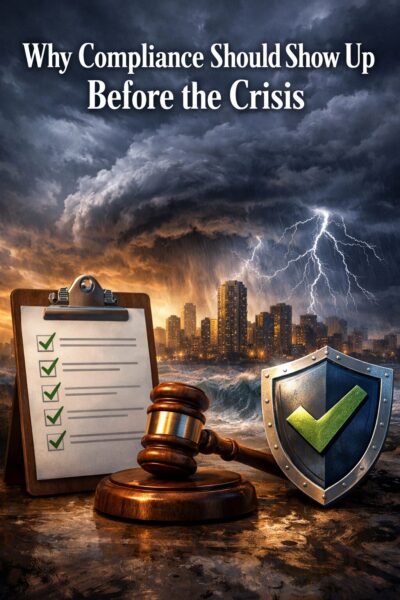 How Compliance Should Show Up Before the Crisis