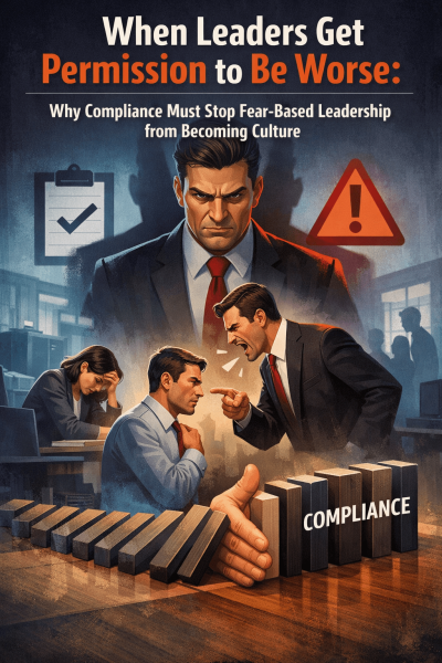 When Leaders Get Permission to Be Worse: Why Compliance Must Stop Fear-Based Leadership from Becoming Culture