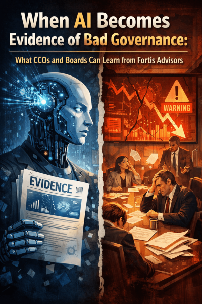 When AI Becomes Evidence of Bad Governance: What CCOs and Boards Can Learn from Fortis Advisors