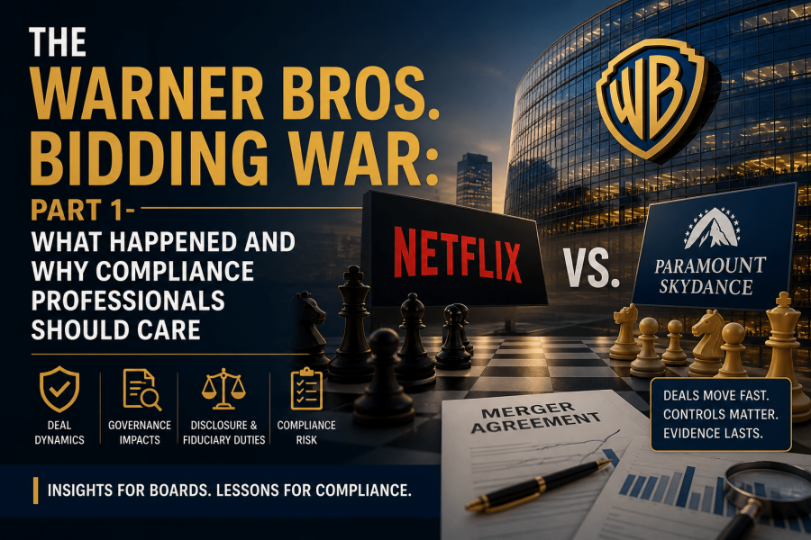 The Warner Bros. Bidding War: Part 1 – What Happened and Why Compliance Professionals Should Care