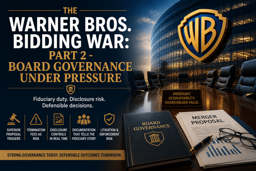 The Warner Bros. Bidding War: Part 2 – Board Governance Under Pressure