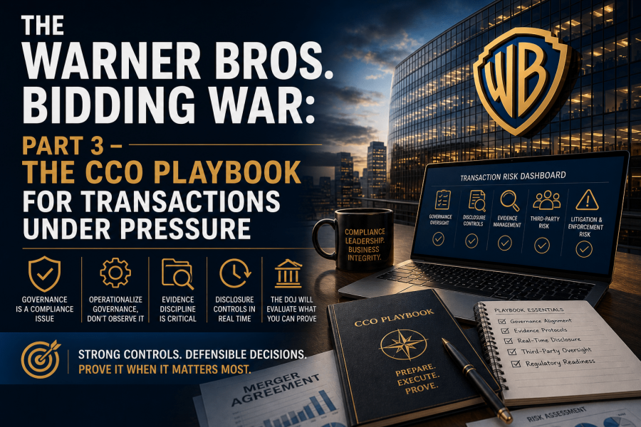 The Warner Bros. Bidding War: Part 3 – The CCO Playbook for Transactions Under Pressure