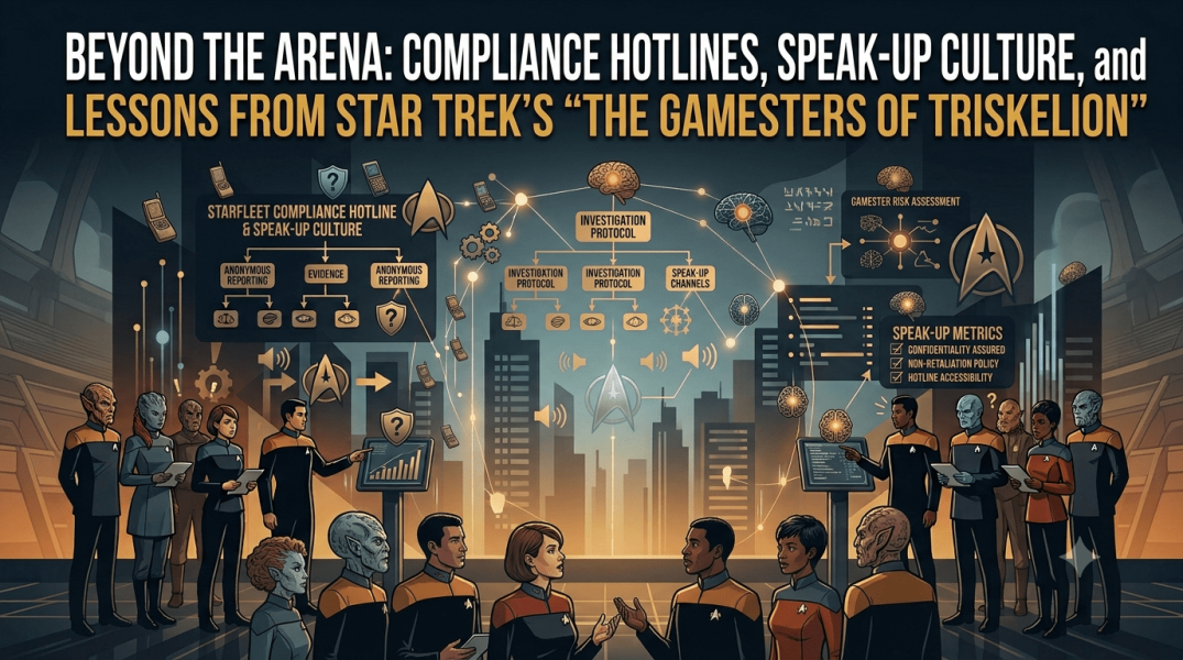 Beyond the Arena: Compliance Hotlines, Speak-Up Culture, and Lessons from Star Trek’s “The Gamesters of Triskelion”