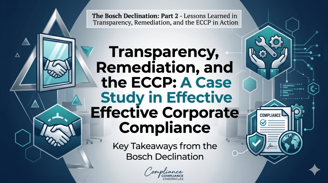 The Bosch Declination: Part 2 – Lessons Learned in Transparency, Remediation, and the ECCP in Action