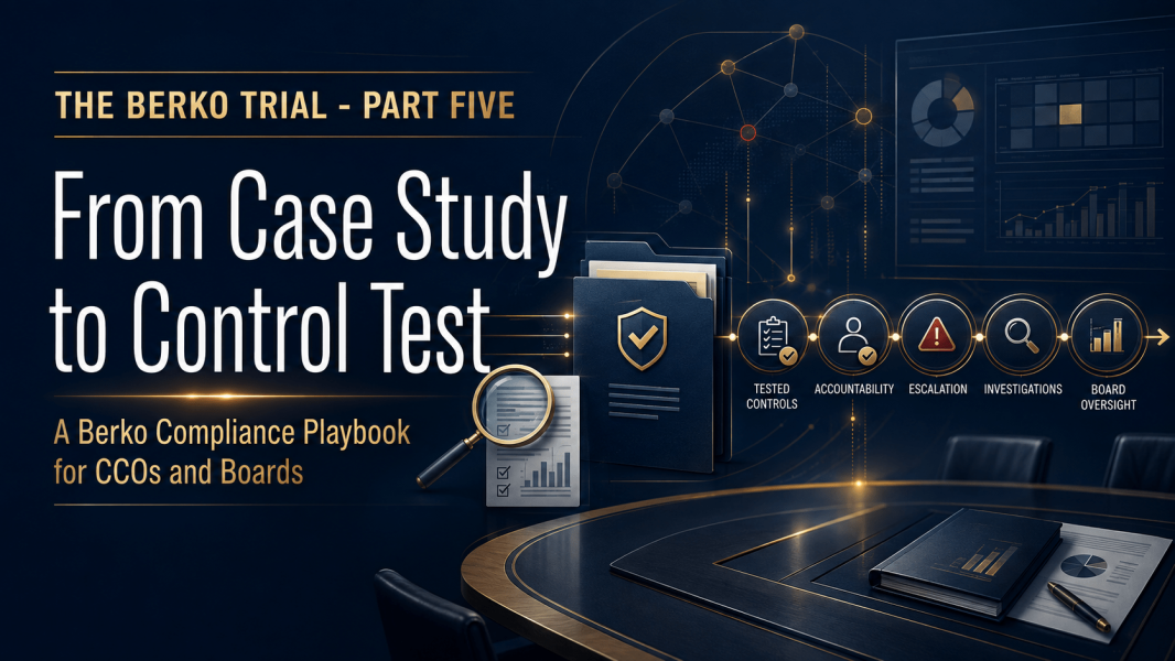 THE BERKO TRIAL – PART 5: From Case Study to Control Test: A Berko Compliance Playbook for CCOs and Boards