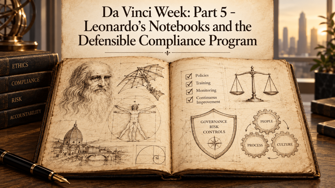 Da Vinci Week: Part 5 – Leonardo’s Notebooks and the Defensible Compliance Program