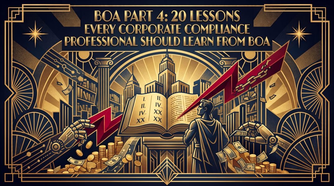 BOA Part 4: 20 Lessons Every Corporate Compliance Professional Should Learn from BOA