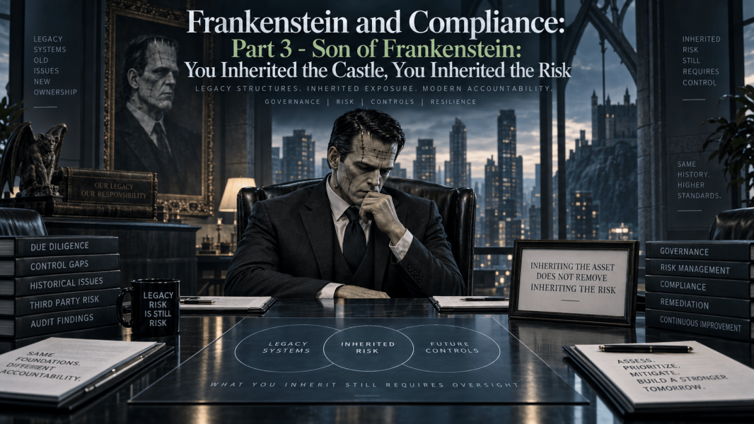 Frankenstein and Compliance: Part 3 – Son of Frankenstein: You Inherited the Castle, You Inherited the Risk
